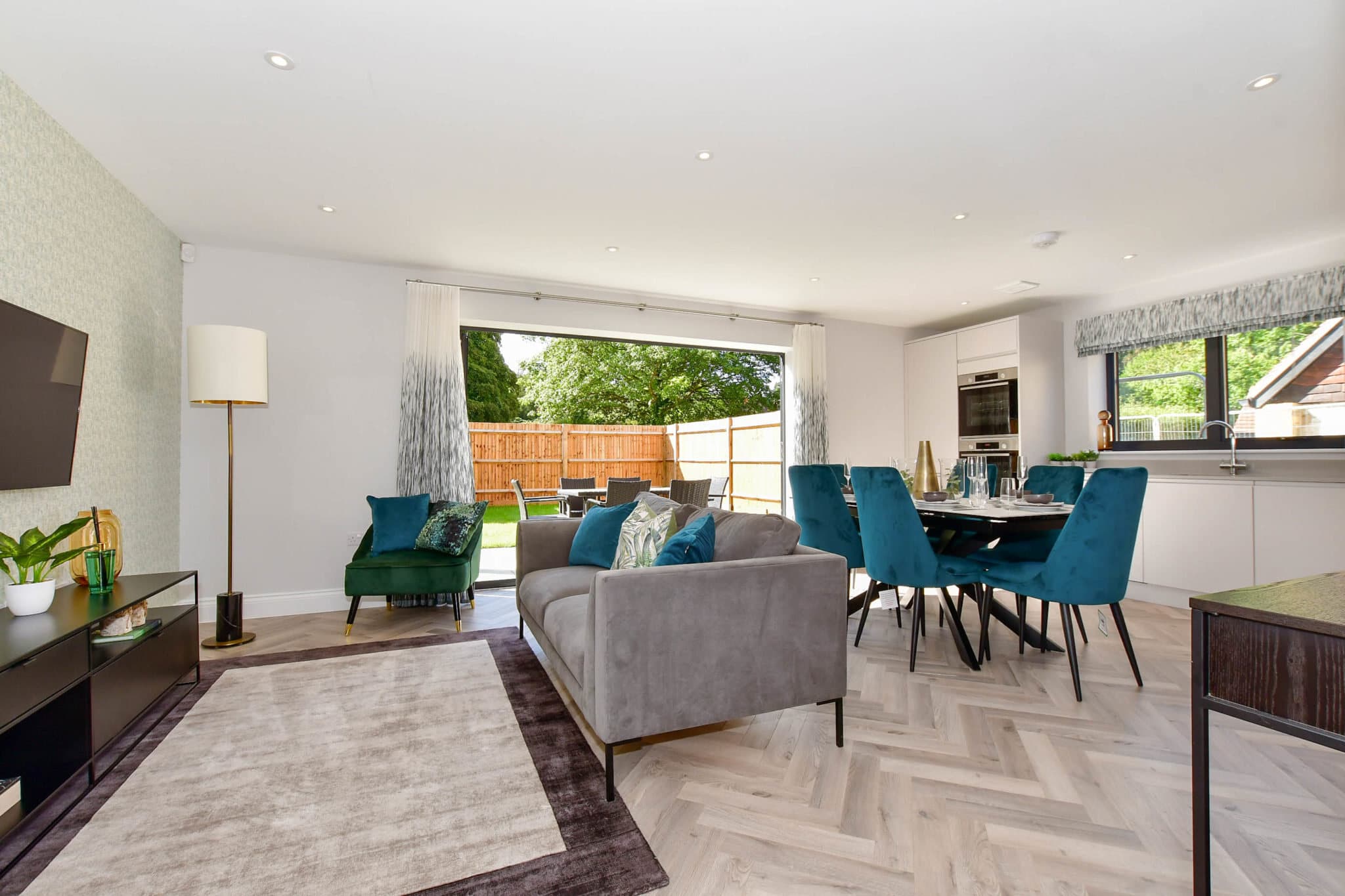 Finished living and dining space